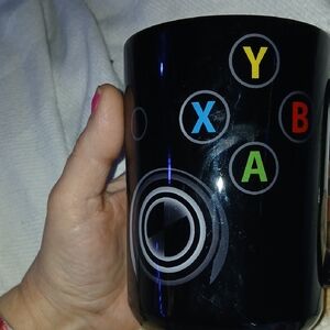 Black Gaming Mug with Colorful Buttons